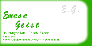emese geist business card